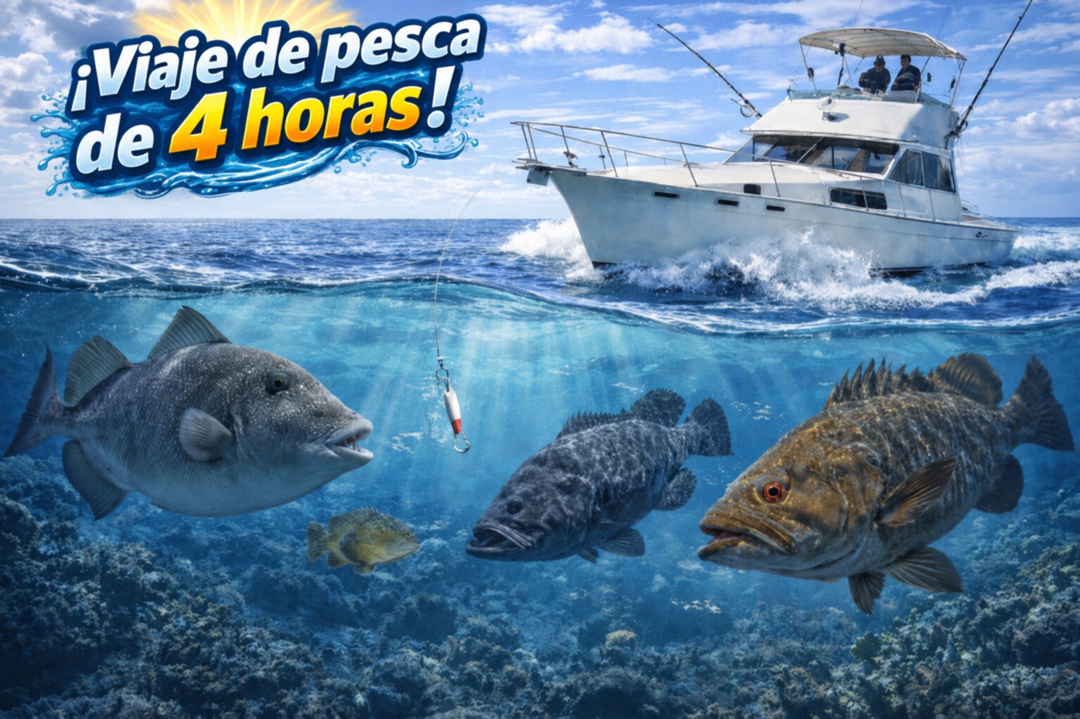 Viaje de pesca de 4 horas en Rocky Point