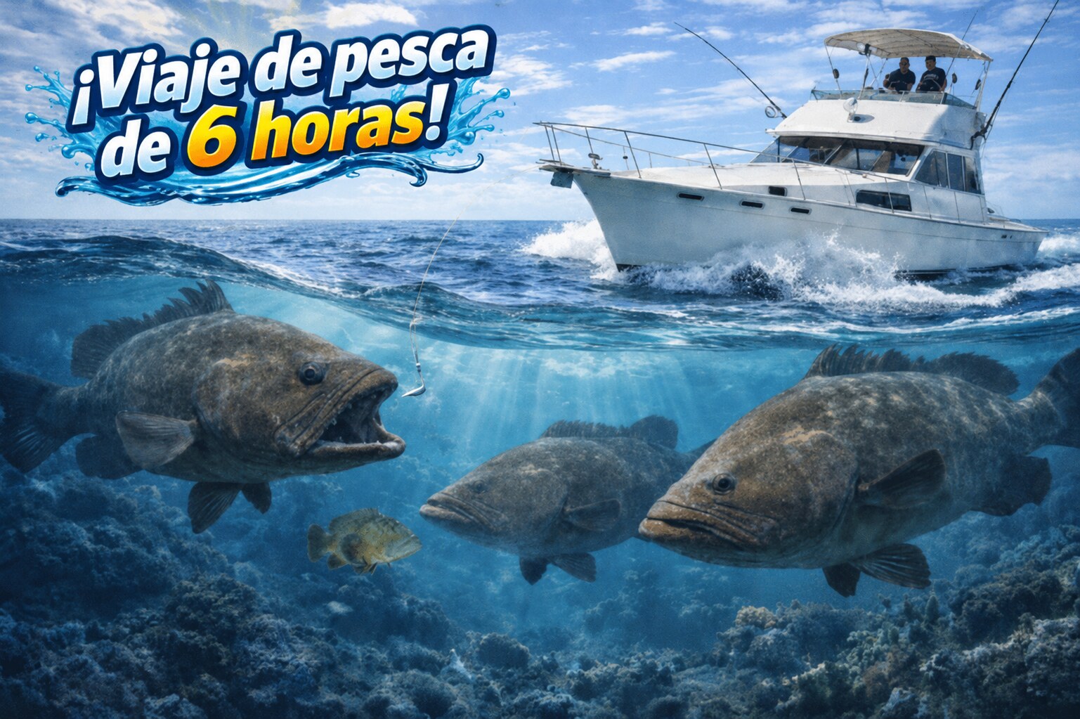 Viaje de pesca de 6 horas en Rocky Point